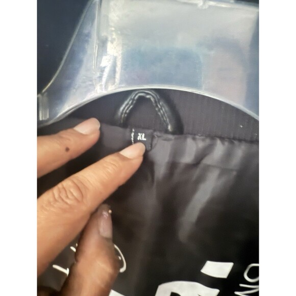 Reporter R. D. G. Men XL Milano luxury Faux Black Leather Zipper Jacket - Picture 9 of 12